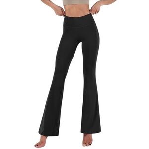 Black ODODOS Women's Bootcut Flare Yoga Gym Work Out Dress Pants